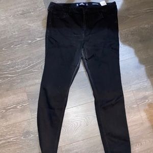 Black super skinny high rise hollister jeans